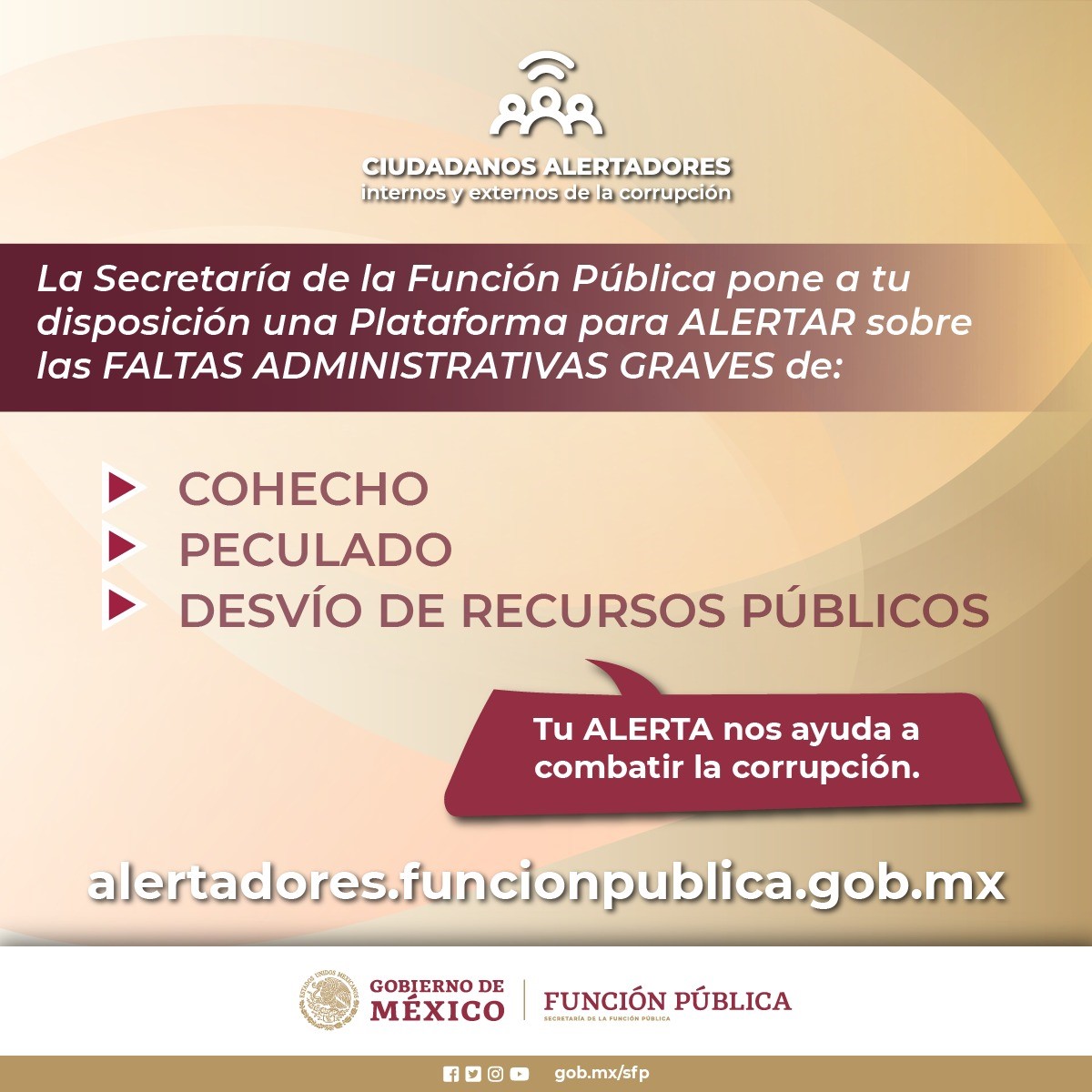 Alertadores. Faltas graves