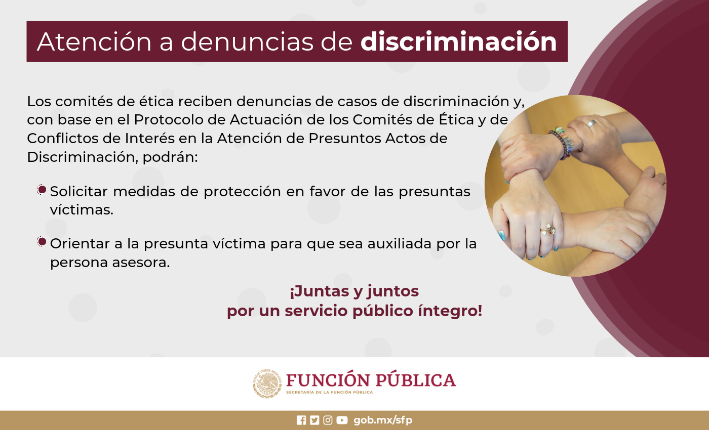 Atención a denuncias por los comités de ética en casos de discriminación
