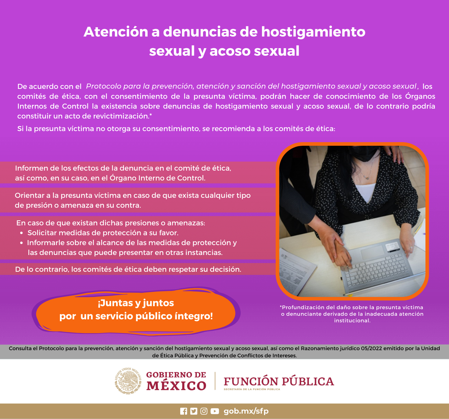 Atención de denuncias de hostigamiento sexual y acoso sexual