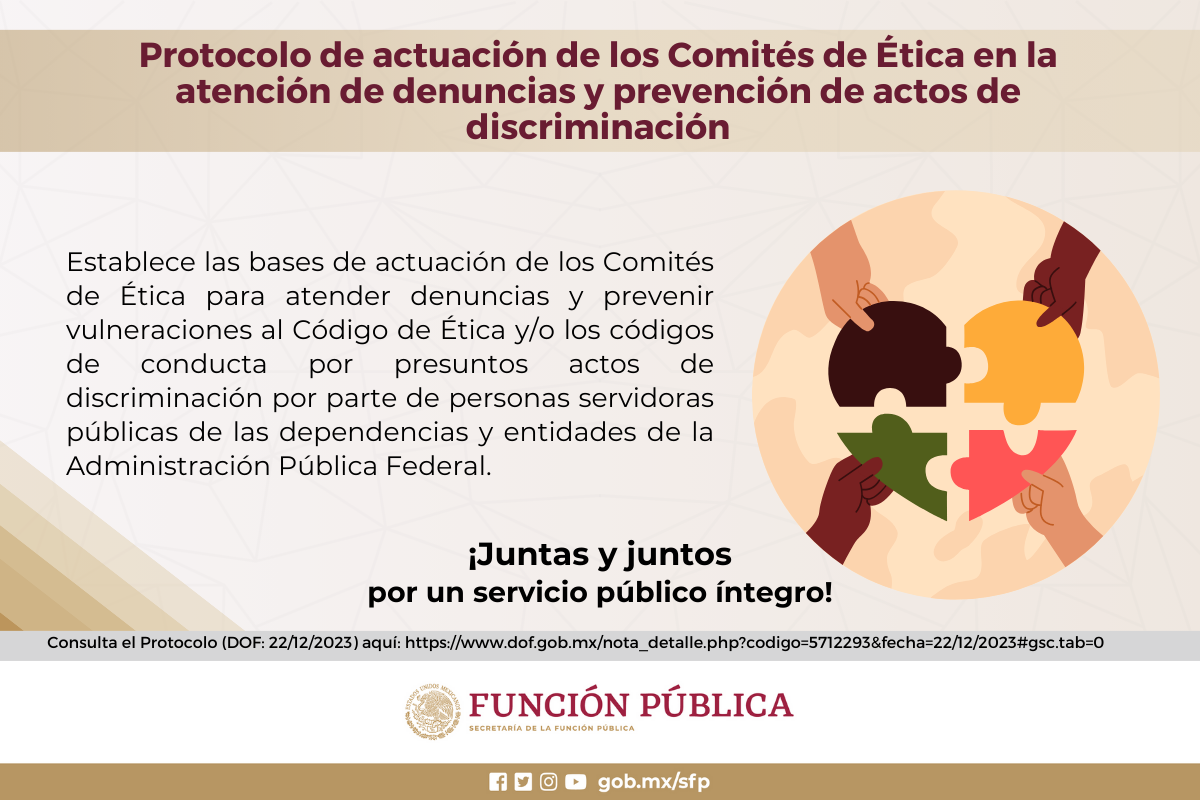 Protocolo de Actuación de los Comités de Ética en la Atención de Denuncias y Prevención de Actos de Discriminación